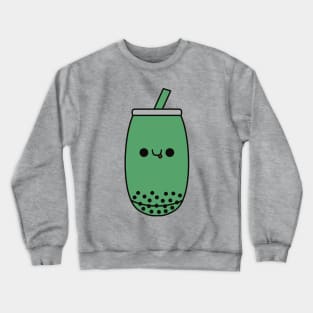 Cute Matcha Bubble Tea - Kawaii Boba Tea Crewneck Sweatshirt